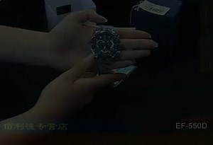 CASIO TACHYMETER视距仪表圈 极速先锋三眼计时表EF-550D-1AVDF