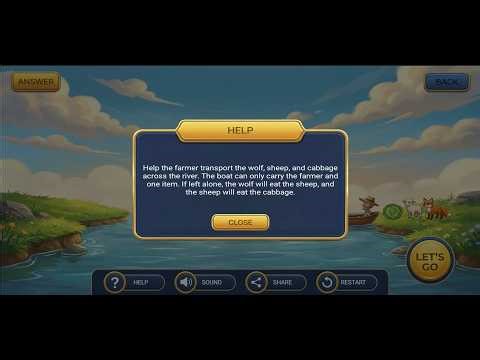 River Crossing IQ Logic Puzzle