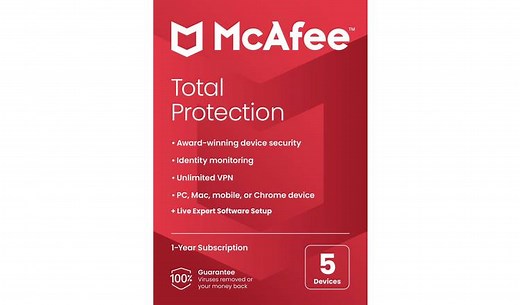 Buy McAfee Software Setup Total Protection 1Y, 5D - Auto Renewal | Computer software | Argos