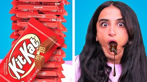 14K views · 452 reactions | 100 LAYERS CHALLENGE of FOOD | Giant vs Tiny Food! Never-Ending Food For 24 Hours by Kaboom Zoom | Zoom Zoom | Facebook