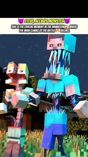 Steve, Alex VS Monster 😈🔥|| Alex l, Steve to Anomaly revenge for villager🔥☠️
