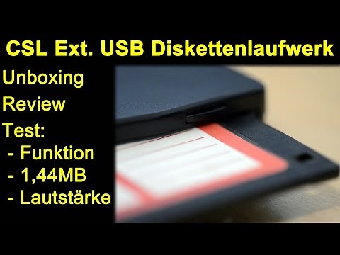 CSL Externes USB Diskettenlaufwerk FDD 1,44MB Diskette - Auspacken und Funktionstest