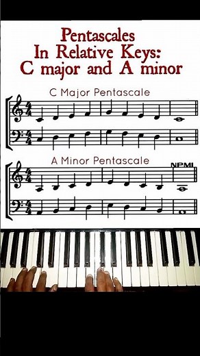 ‎Pentascales in Relative Keys: C major and A minor. 🎵‎‎