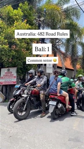 Bali Road Rules Vs Australia..