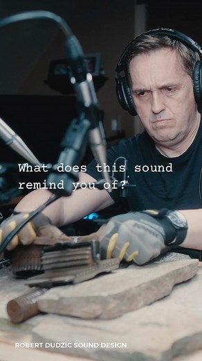 10M views · 755 reactions | SOUND DESIGN ⚙️ for movies filmmaking effect producer trailer cinematic. #cinematic #sounddesign #gamedev #producerlife #foley #recording #composer #sound #audio #microphone #tank #producer #editing #microphone | Robert Dudzic | Facebook
