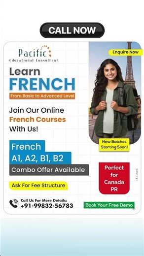 Join our online French courses from Basic to Advanced levels (A1, A2, B1, B2)