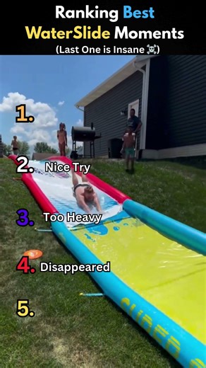 ranking best water slide moments😂