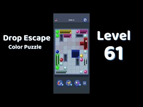 Drop Escape Level 61 Walkthrough 🟡🧩 | Color Puzzle Game Guide | Go Answer