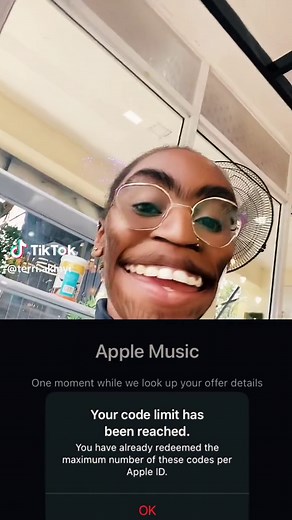 So Apple has a limit for Shazam reedemed codes?😂😂😂 #applemusic #shazam #4u #fyp