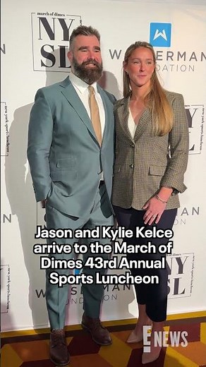 Jason and Kylie Kelce arrive to the March of Dimes 43rd Annual Sports Luncheon.
