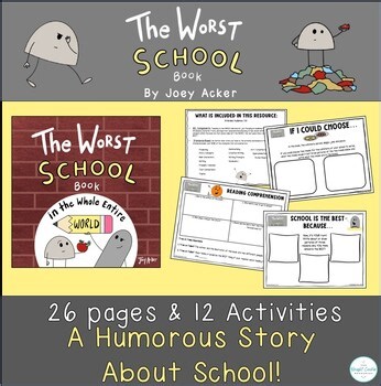 Funny School Read Aloud – Conflict Resolution, Predictions, Drawing, Word Search