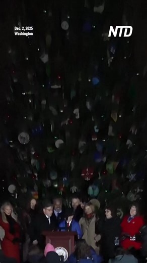 Nevada made history Tuesday (December 2) as its first-ever U.S. Capitol Christmas Tree was lit on the West Lawn, with House Speaker Mike Johnson presiding over the ceremony. | NTD News