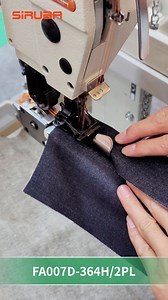 Three Needles Feed-off-the-arm Double Chainstitch Sewing Machine with Mechanical Drive Double Puller | SiRUBA Sewing Machine