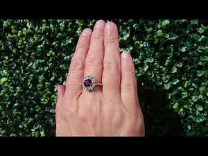 A fabulous vintage Ruby and Diamond cluster ring