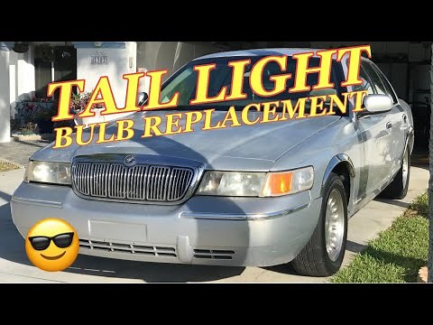 MERCURY GRAND MARQUIS / FORD CROWN VIC TAIL LIGHT BULB REPLACEMENT - Easy Job!