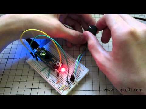 Arduino 可変抵抗器でLEDの明るさを制御