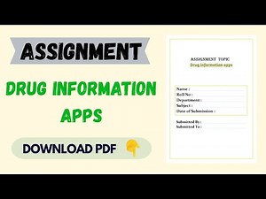Drug information apps Assignment