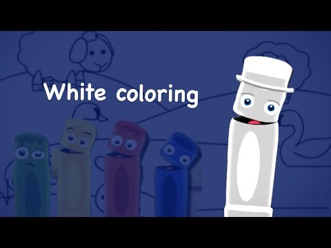 Color crew, all about colors, white sheep, goose, green grass, bunny