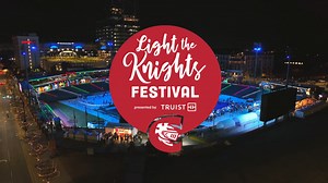 Video I Shot And Edited Of The Light The Knights Festival At Truist Field. With The Beautiful Uptown Charlotte Sunset Skyline In The Background | Bastos Visual Solutions