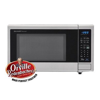 1.4 cu. ft. 1000W Sharp Stainless Steel Carousel Countertop Microwave Oven (SMC1442CS)