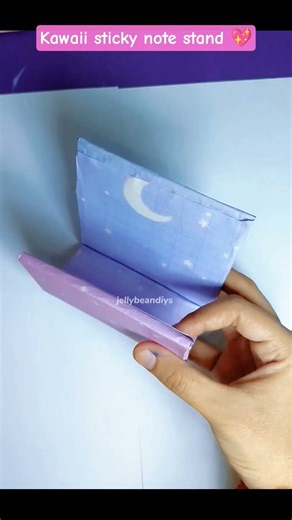 Kawaii Sticky Note Stand DIY | Perfect for Study Desk Setup💜✨ #stationery #deskdecor #diy #art #cute