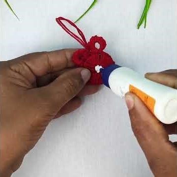 Embroidery cat keychain Making at home with button!