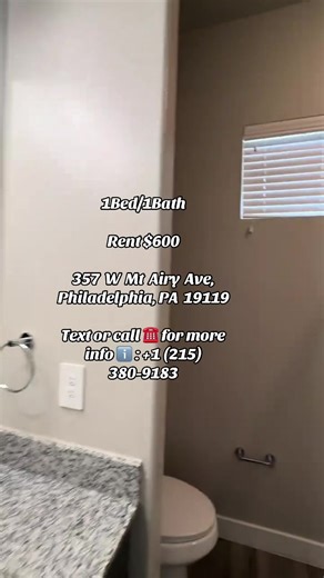 Affordable 1 Bed 1 Bath Apartment for Rent in Philly