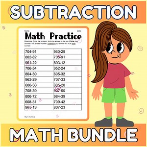 Math Practice Subtraction BUNDLE