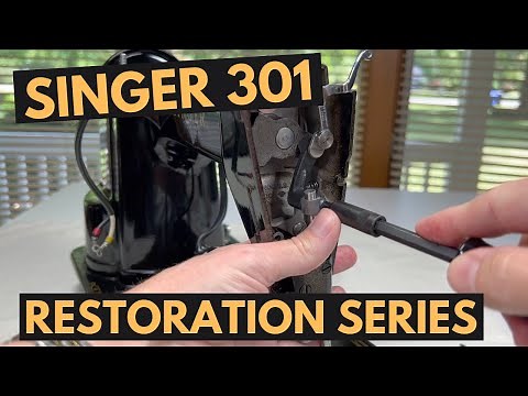 How to install the needle bar and check timing on a Singer 301: Singer Restoration Series Part 18