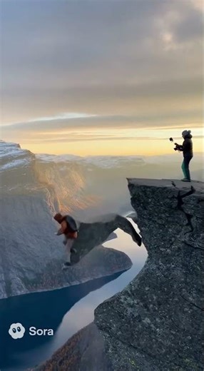Trolltunga Rock Breaks Off — What If This Really Happened? #aivideo #trolltunga #norway