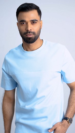 Soft. Stylish. Effortlessly modern. Richman’s Premium Light Blue Drop-Shoulder T-Shirt is designed for the man who prefers comfort without compromising sophistication. Its relaxed drop-shoulder fit, smooth solid finish, and refreshing light-blue tone create a look that feels as good as it appears. Perfect for weekend outings, casual workdays, or any moment you want to keep it cool yet classy. Shop Online : 1,150 Taka Shop Online : t.ly/2Hwna #newin #menswear #shopwithus #infinitymegamall | iNFIN