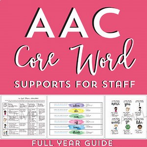AAC Core Word Of The Week Supports: Full Year Guide