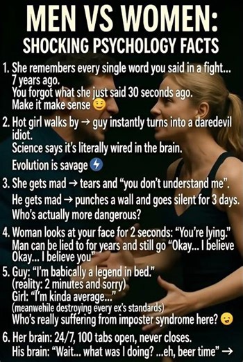 MEN VS WOMEN: SHOCKING PSYCHOLOGY FACTS #psychology #mentalhealth