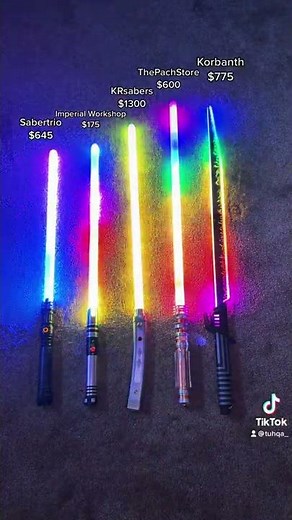 Rainbow Neopixel Lightsaber Comparison
