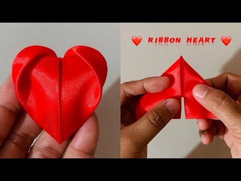 DIY Easy ribbon Heart | DIY Ribbon Heart | How to make ribbon heart | Crafts & Ribbon Art