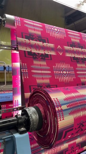 Pendleton Woolen Mills on Instagram: "We’re weaving the iconic Chief Joseph pattern at our mill in Pendleton, Oregon, before the fabric goes to our mill in Washougal, WA"