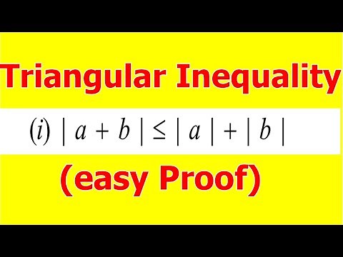 Triangular inequality Proof (easy method)