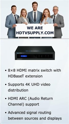 Blustream HMXL88ARC 8x8 HDBaseT(TM) Matrix Kit - 70m with ARC