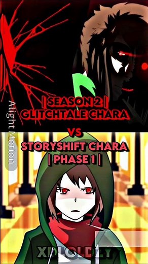 Glitchtale chara Vs Storyshift chara #chara #storyshift #glitchtale #1v1 #fyp #shorts #undertale
