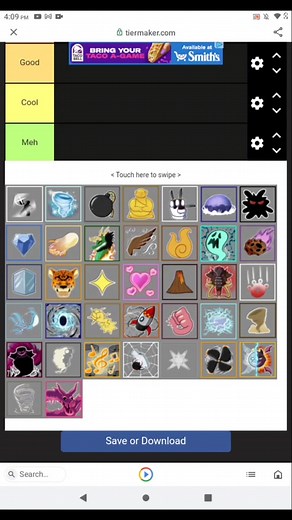 blox fruits tier list updated #roblox #bloxfruits #onepiece #tierlist