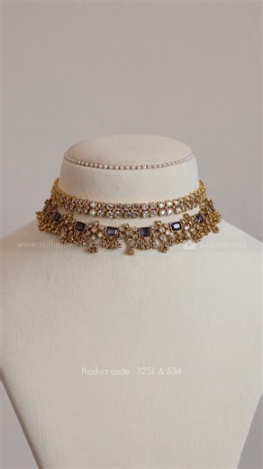 Sullie Jewels on Instagram: "White Stone 2 Layer Necklace with Stud Product code: 3251 ₹1,299 Stone & Flower Necklace with Earring Product code: 534 ₹1,499 ‼️Comment to get the product link sent directly to your DM 🎁 ⁉️ 3 Ways to Shop from Sullie Jewels : 1. Shop on our website – just search using the product code 2. Message us directly on Instagram 3. Text us on WhatsApp: +91 8095778479 #necklace #design #stonenecklace #fashion #jewellery unique kerala southindian traditional antique bridal ch