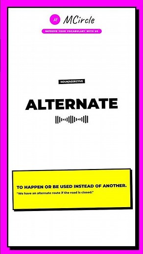 Learn English: What is Alternate? | Vocabulary Shorts