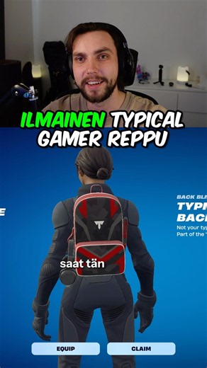 ILMAINEN TYPICAL GAMER BACK BLING! #suomi #fortnite #typicalgamer