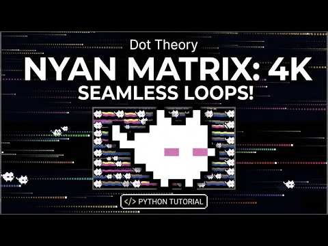 Coding 4K Nyan Matrix Backgrounds 🐱| Python Pygame Tutorial