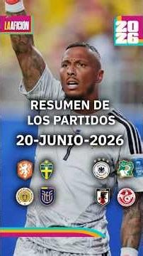 June 20 World Cup 2026 match recap #worldcup2026