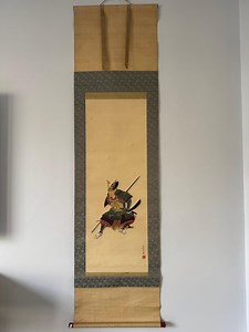 Japanese Samurai Kakemono Painting – Hand-painted Warrior Hanging Scroll Art- Painting - Etsy