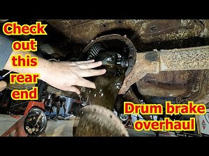 Rear drum brakes on the Camaro are updated as well as checking out the rear end.