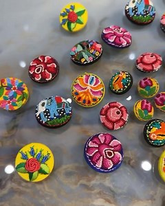 Hand embroidered buttons For queries what’s app 9835526355. | Ranchi Convent | Facebook