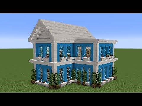 Minecraft - How to build a blue modern house