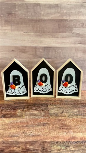 1.2K views · 114 reactions | Dollar Tree DIY Ghost Art with Doilies and Mod Podge! I lOVE how this turned out… perfect little Halloween Decor Craft! #dollartree #dollartreediy #halloweencrafts #ghostart | Handmade Happy Hour with Cathie Filian | Facebook